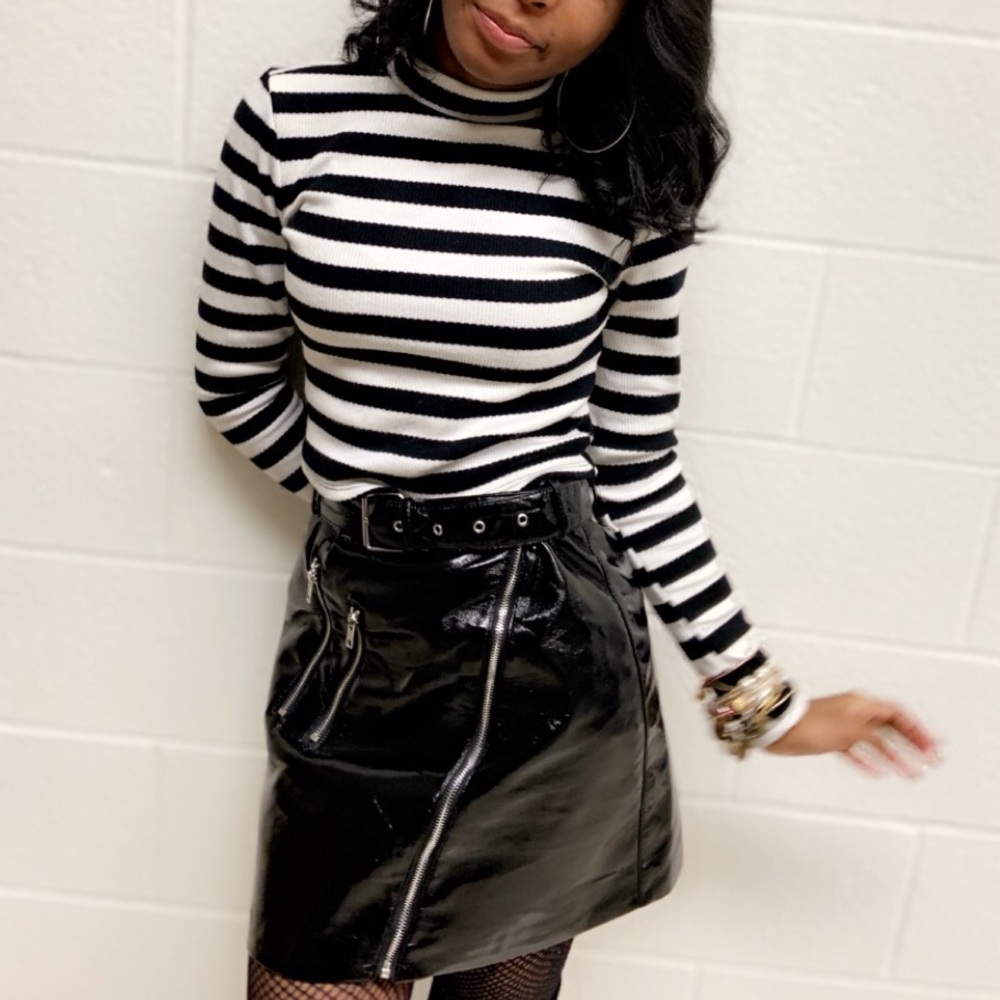 Black Leather Skirt